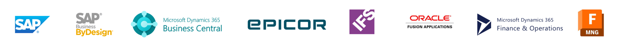 ERP logos on Connect webpage