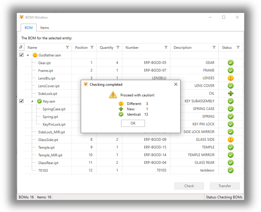 powergate can compare boms in autodesk vault with erp bom