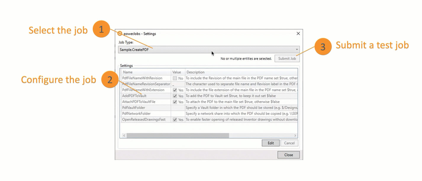 powerJobs Dialog