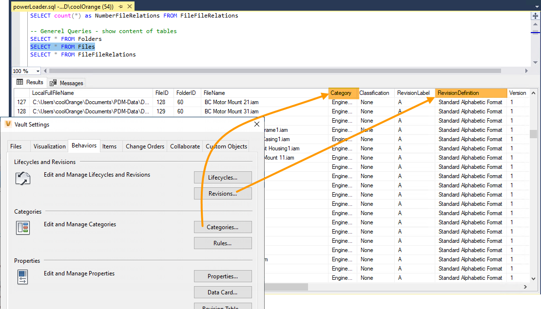 powerload can match autodesk vault configuration