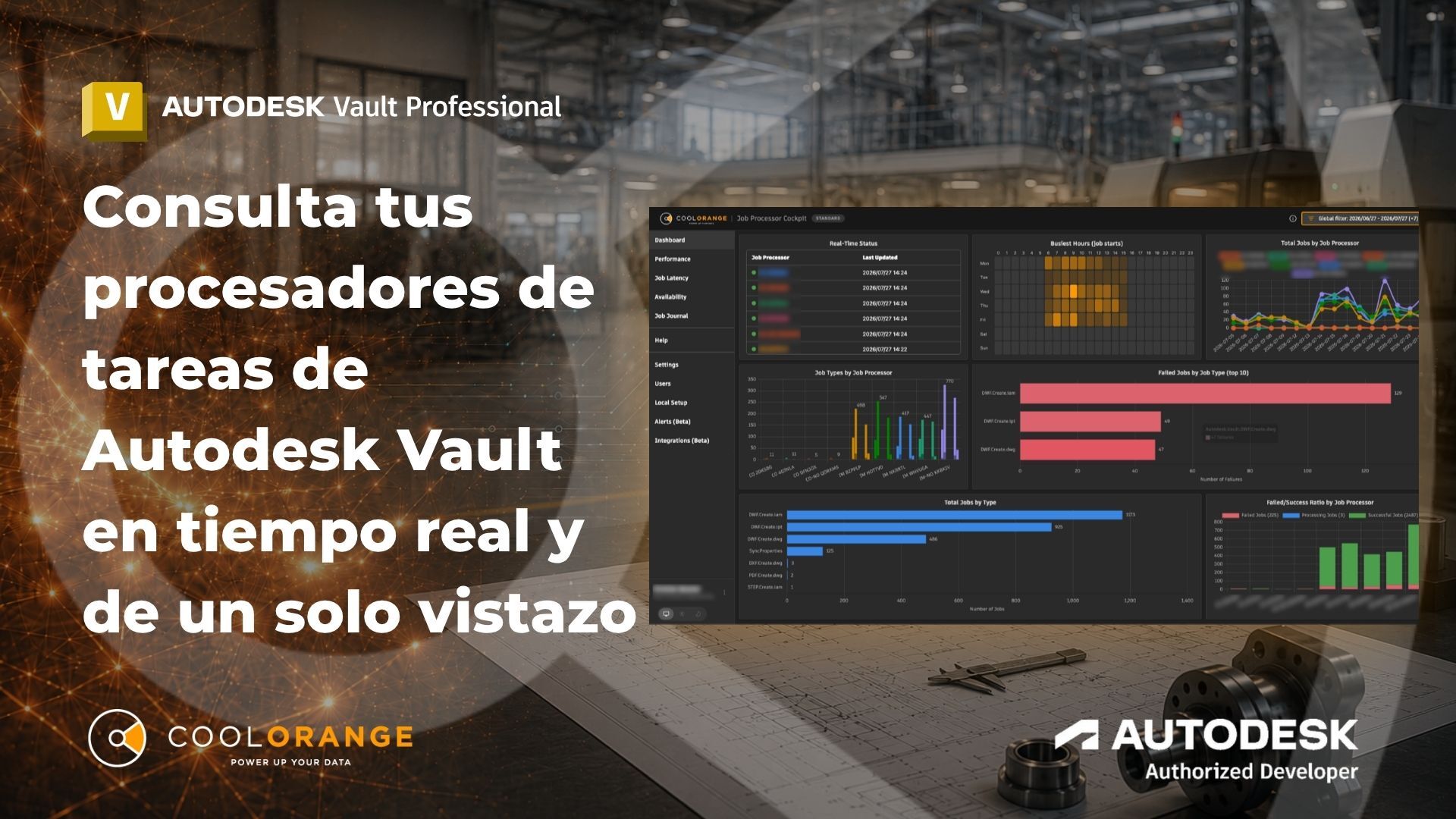 supervisión de procesadores de tareas de Autodesk Vault