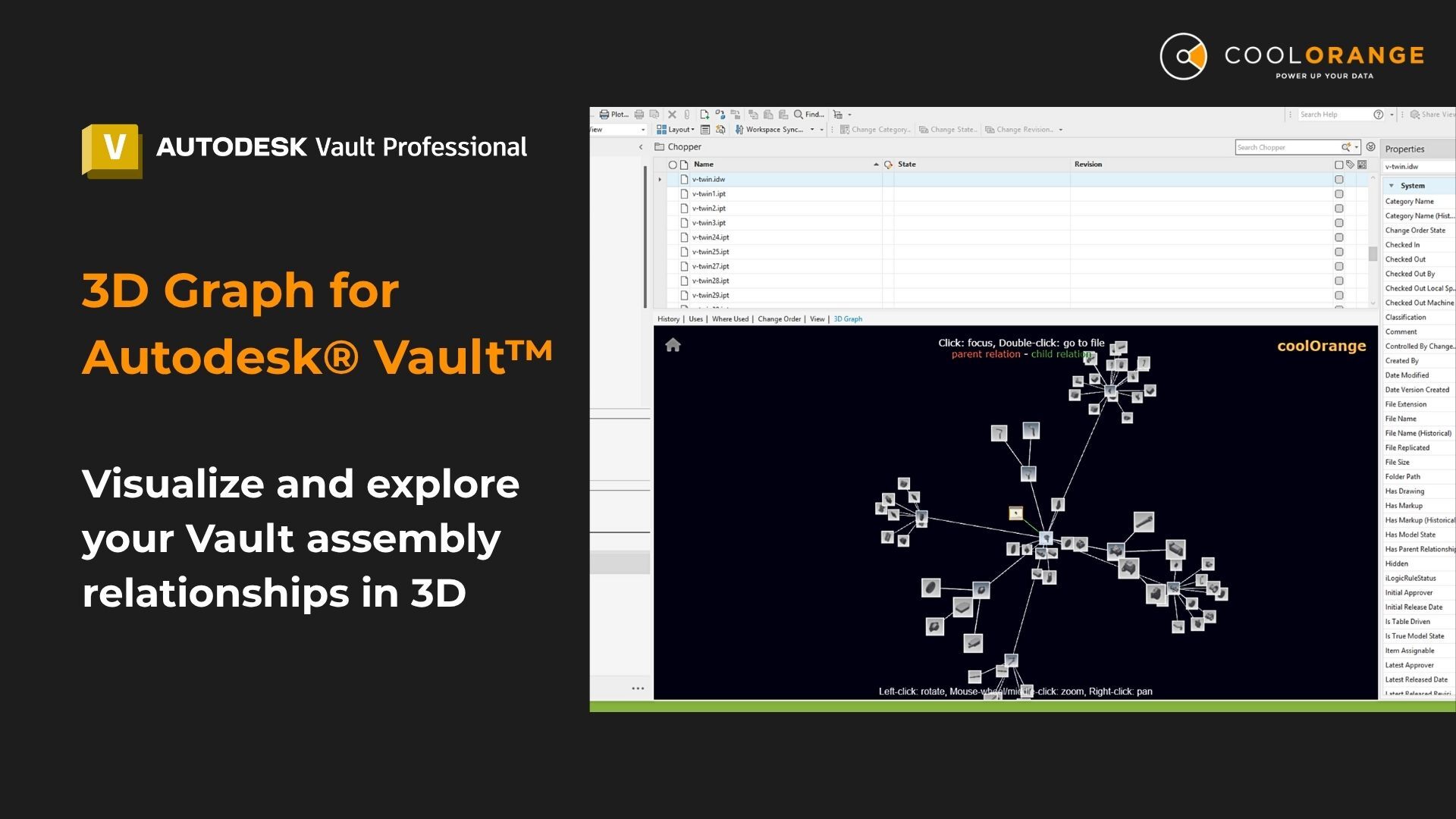 Explore Your Vault Assemblies in 3D: Introducing the 3D Graph for Autodesk® Vault™